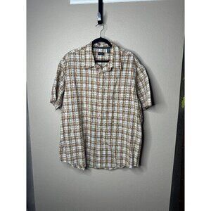 Arrow Men's‎ Brown Plaid Short Sleeve Shirt, plaid shirt, short sleeve shirt
